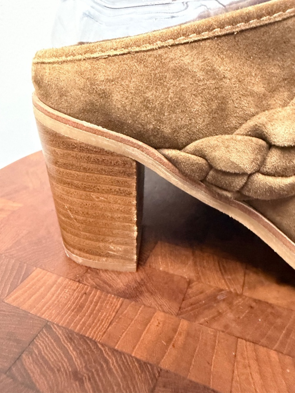Dolce Vita Tan Suede Braided Mule Clogs - Picture 3 of 9